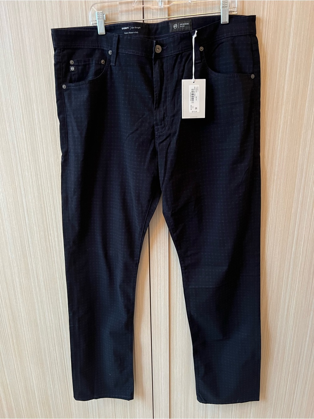Ag Adriano Goldschmied Mens EVERETT  Slim Straight  38x34. NWT